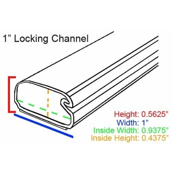 Electriduct Locking Channels- 1" x 4ft- Beige SRLC-100-BE